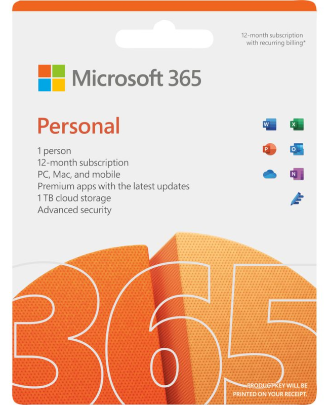 Microsoft 365 Personal - 1 jaar abonnement - €