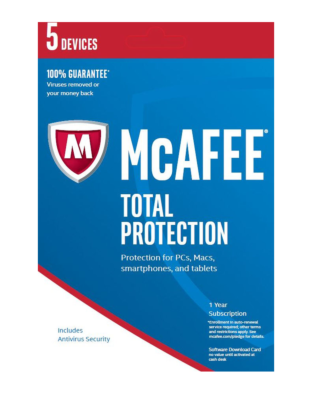 McAfee Total Protection (1 jaar - 5 devices)